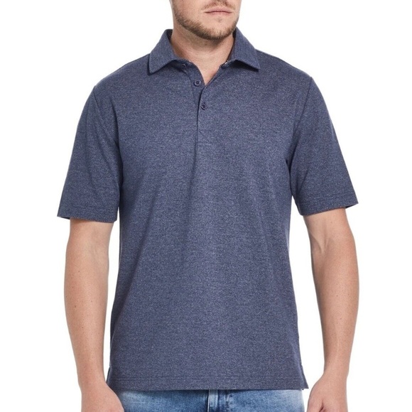 2/$30 Weatherproof Vintage Men’s The Vintage Short Sleeve Tee Polo Ocean Blue M - Picture 4 of 10